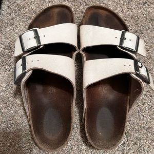 White Birkenstock sandal